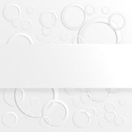 Abstract background with 3D paper circles place for text