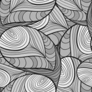 Vector Black and White Abstract Seamless Pattern