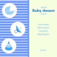 Baby shower invitation boy arrival card N2