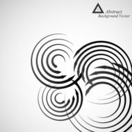 Background abstract black and white spiral