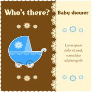 Baby shower invitation arrival card N2