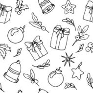Christmas seamless pattern N132