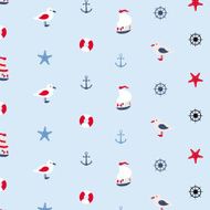 Seamless pattern in marine style N10