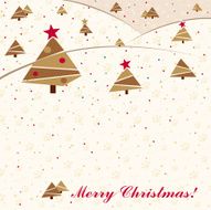 Christmas card with geometric firs &ndash; Illustration