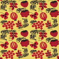 seamless patterns in traditional russian style Hohloma