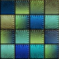 Patchwork of satin fabric