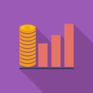 Graph flat single icon