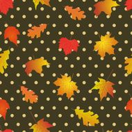Seamless pattern with bright autumn leaves N9