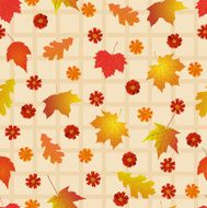 Seamless pattern with bright autumn leaves N10