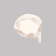 Polygonal Bubble Icon with geometrical figures N3