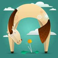 Cartoon happy horse