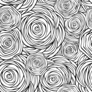 Stylized roses seamless pattern N3