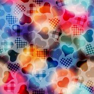 Hearts pattern on geometric background N2