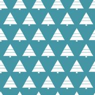 Simple retro Christmas pattern Winter background Endless textures in blue