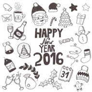 Christmas hand drawn 2016
