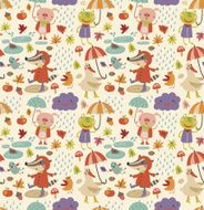 Joyful autumn pattern