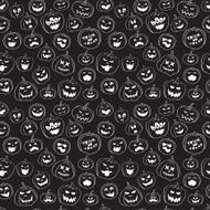 Seamless pattern Of Vintage Happy Halloween pumpkins N6
