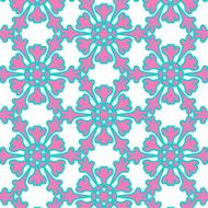 Romantic pink symmetrical pattern N18