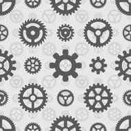 Gray gears seamless pattern N2