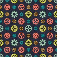 Colored gears seamless pattern N2