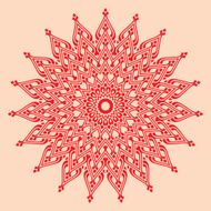 Contemporary doily round lace floral pattern N3