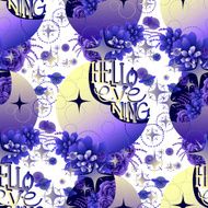 Moon with succulent design among stars N2