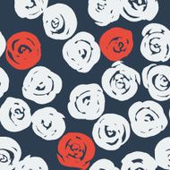 floral seamless pattern with roses Vector illustration for your design N4