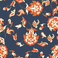 elegance seamless pattern with ethnic flowers N5