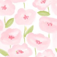 abstaract warecolor flowers seamless pattern vector illustration