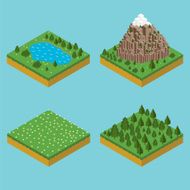 Isometric landscape seamles Pre assembly isometric