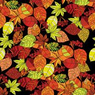 Autumn leaves seamless pattern N28