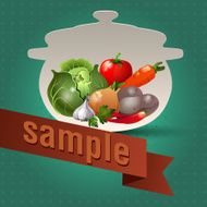 Template for recipes Vegetarian menu diet and healthy lifestyle