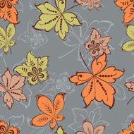 pattern of the fall leaves