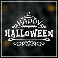 Happy Halloween message design on unfocused background N9