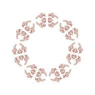Beautiful vector border with flowers in vintage style