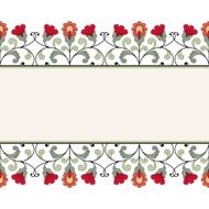 Invitation card with floral ornament