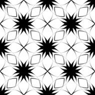 Black and white seamless pattern abstract background N49