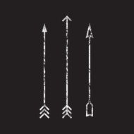 Set of grunge arrows