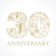 anniversary 30 vintage numbers