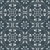 Seamless abstract skull pattern