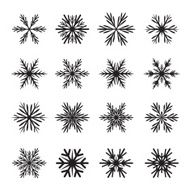 Collection of Black Snowflakes N3