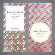Flayers with retro patterns - geometric