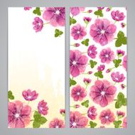 Flayer templates for romantic flowers