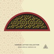 Chinese window tracery semicircle frame 80 triangle octagon