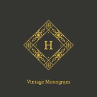 Vector vintage monogram