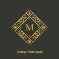 Vector vintage monogram N2