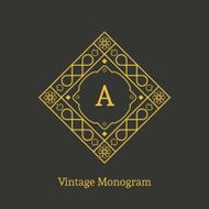 Vector vintage monogram N3