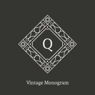 Vector vintage monogram N4
