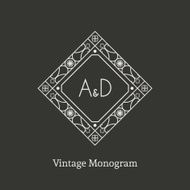 Vector vintage monogram N5