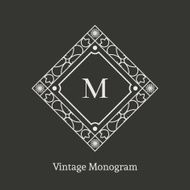 Vector vintage monogram N6